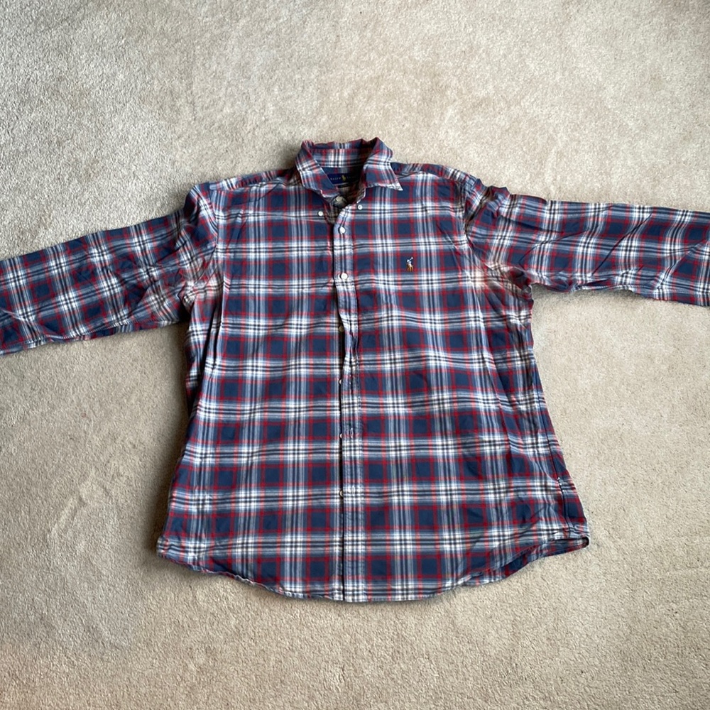 Polo Ralph Lauren Mens Classic-Fit Plaid Oxford Shirt